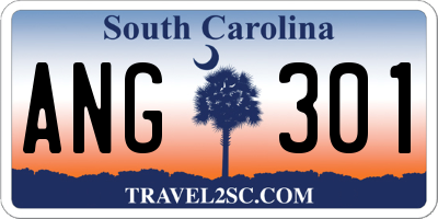 SC license plate ANG301