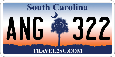 SC license plate ANG322
