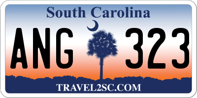 SC license plate ANG323