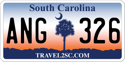 SC license plate ANG326