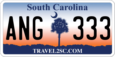 SC license plate ANG333