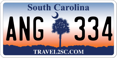 SC license plate ANG334