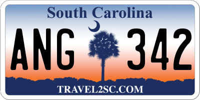 SC license plate ANG342