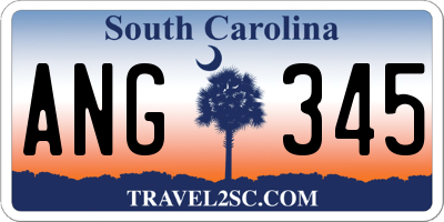 SC license plate ANG345