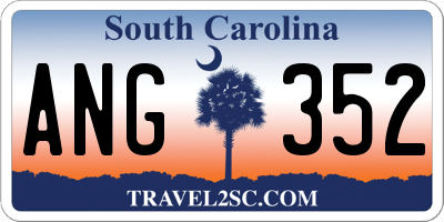 SC license plate ANG352