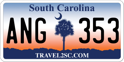 SC license plate ANG353