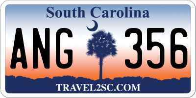 SC license plate ANG356