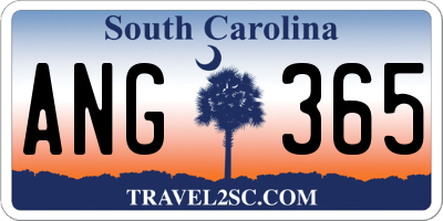 SC license plate ANG365