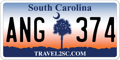 SC license plate ANG374