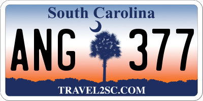 SC license plate ANG377