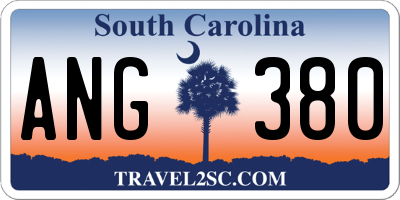 SC license plate ANG380
