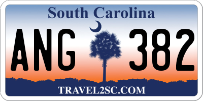 SC license plate ANG382