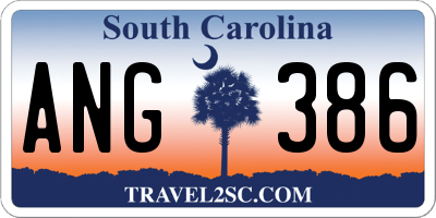 SC license plate ANG386
