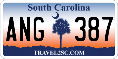 SC license plate ANG387