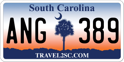 SC license plate ANG389