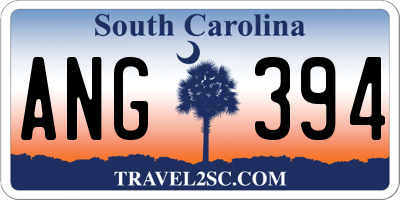 SC license plate ANG394