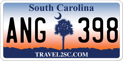 SC license plate ANG398