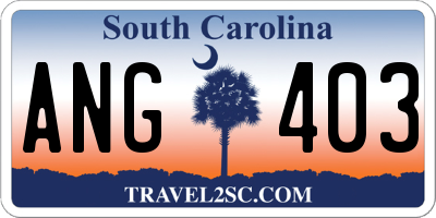 SC license plate ANG403
