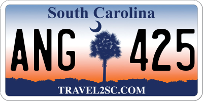 SC license plate ANG425