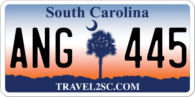 SC license plate ANG445