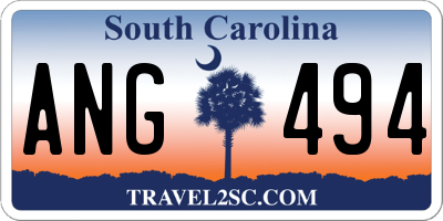 SC license plate ANG494