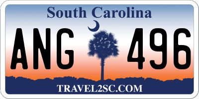 SC license plate ANG496