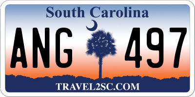 SC license plate ANG497