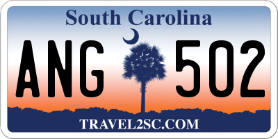 SC license plate ANG502
