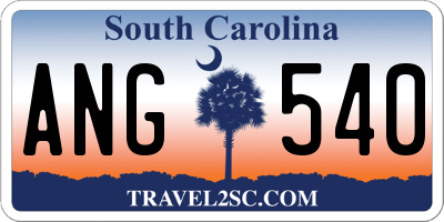 SC license plate ANG540