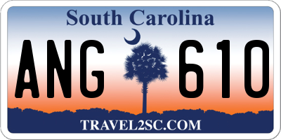 SC license plate ANG610