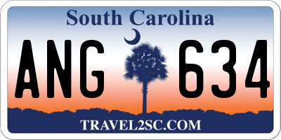SC license plate ANG634