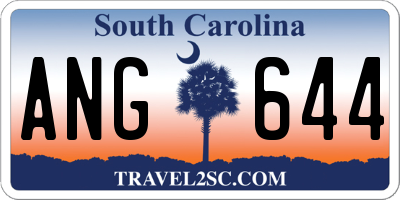 SC license plate ANG644