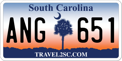 SC license plate ANG651
