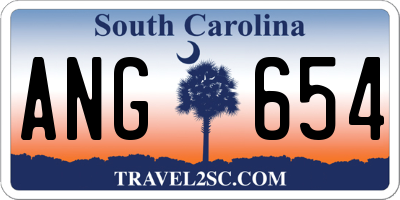 SC license plate ANG654