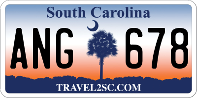 SC license plate ANG678
