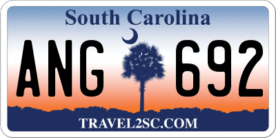 SC license plate ANG692