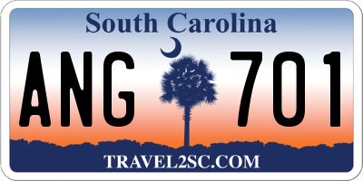 SC license plate ANG701