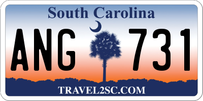 SC license plate ANG731