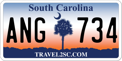 SC license plate ANG734