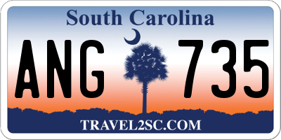 SC license plate ANG735