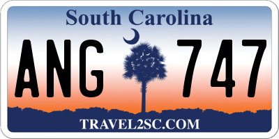 SC license plate ANG747