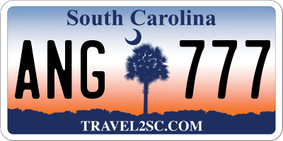 SC license plate ANG777
