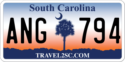SC license plate ANG794