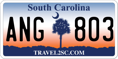 SC license plate ANG803
