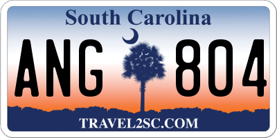 SC license plate ANG804
