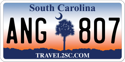 SC license plate ANG807