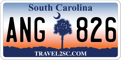 SC license plate ANG826