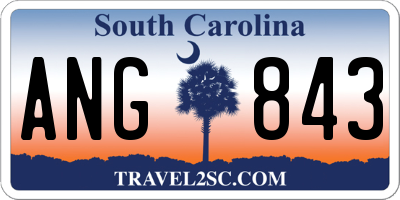 SC license plate ANG843