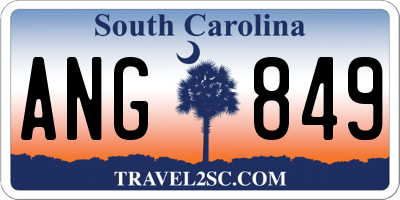 SC license plate ANG849
