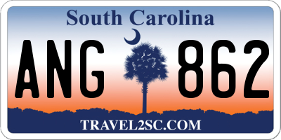 SC license plate ANG862
